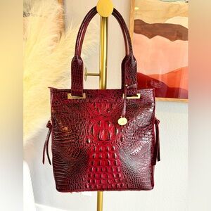 Brahmin Crimson Madison Ave Melbourne Tote Bag
